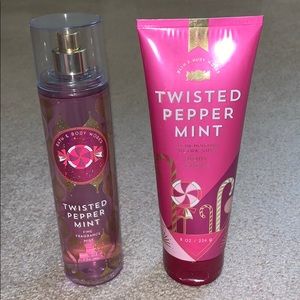 Twisted peppermint body spray and lotion set